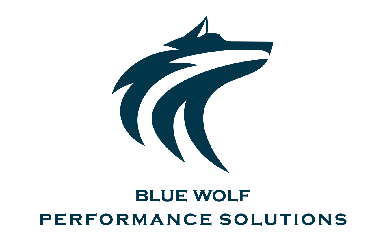 Blue Wolf White Background With Text